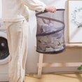 thumbnail image 2 of Foldable Mesh Pop Up Laundry Hamper Collapsible Clothes Basket Portable for College Dorm Travel Kids Room Storage Home Use Dormitory Essential, 2 of 4