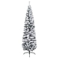 thumbnail image 4 of Slim Artificial Pre-lit Christmas Tree with Ball Set Green 94.5", 4 of 12