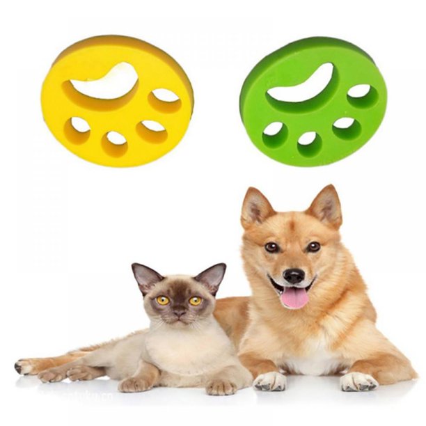 Shark Tank Recommended Pet Hair Remover For Laundry Furniture Carpet Clothes Sofa Cleaner Brush For Dog Cat Fur 2pcs Green And Yellow Walmart Com