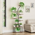 Eocogup plant stand indoor tall2 tier convertible wooden flower stand