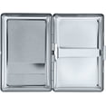 thumbnail image 2 of Silver Metal-Plated Compact Cigarette Case & Stash Box (7X 100s Size Cigarettes), 2 of 3