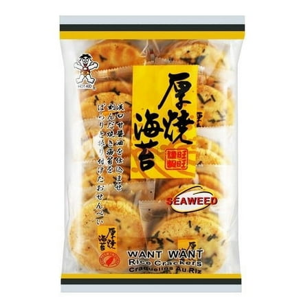 Want Want Japanese Seaweed Rice Crackers, 150 Gm
