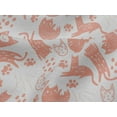 thumbnail image 4 of oneOone Viscose Jersey Dark Peach Orange Fabric Cat Quilting Supplies Print Sewing Fabric By The Yard 60 Inch Wide-402, 4 of 5