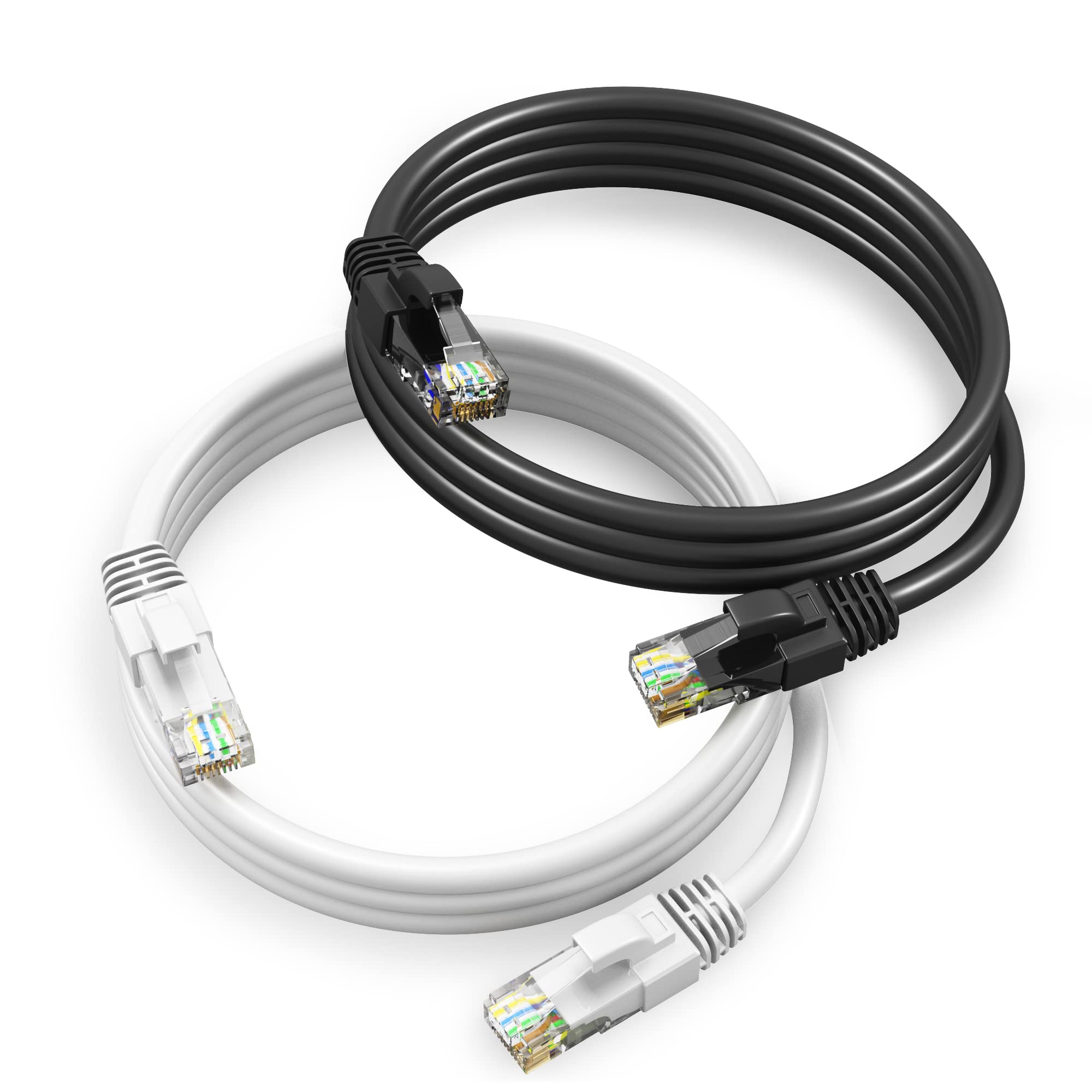 Cat 6 Cable Short 3Ft (2Pack) Patch Cables, Cat 6 Cable