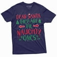 thumbnail image 5 of Men's Funny Christmas Santa List T-shirt they are naughty ones funny humorous tee shirt for him (4X-Large Military Green), 5 of 7