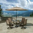 thumbnail image 2 of Mondawe Cast Aluminum 48" Round Patio Dining Table with 2.1" Umbrella Hole, Outdoor Table for 4-6, Bronze, 2 of 8