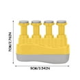 thumbnail image 3 of ZToonmas Piano Finger Trainer Guitar Practice Finger Strength Device Finger Grip Device Adult Style Yellow 1PC, 3 of 3