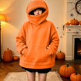 thumbnail image 3 of ITSAME Halloween Womens Hooded Sweatshirt Loose Fit Long Sleeve Fashion Oversized Hoodie with Kangaroo Pocket Size S, 3 of 8