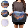 thumbnail image 3 of Yayeee Canvas Storage Basket with Handles for Shelves Fabric Bins Closet Organizer, Mountains and Forests, 3 of 8