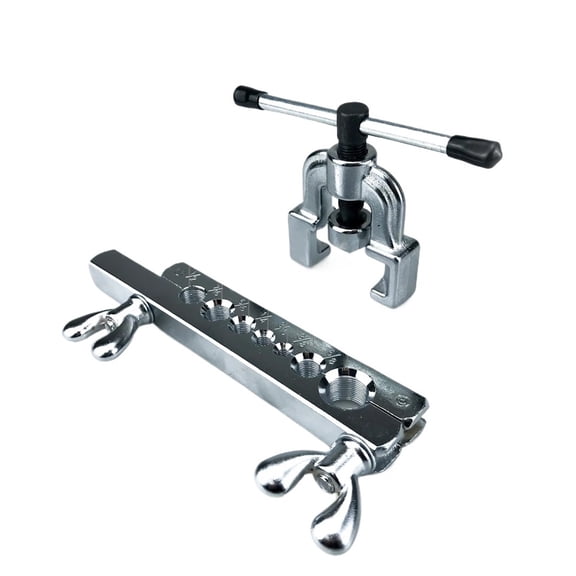 Copper Tube Expander 45 Degree Brake Pipe Flare Tool Kit with Adapters for Reaming Pipes ,Easy to Operate