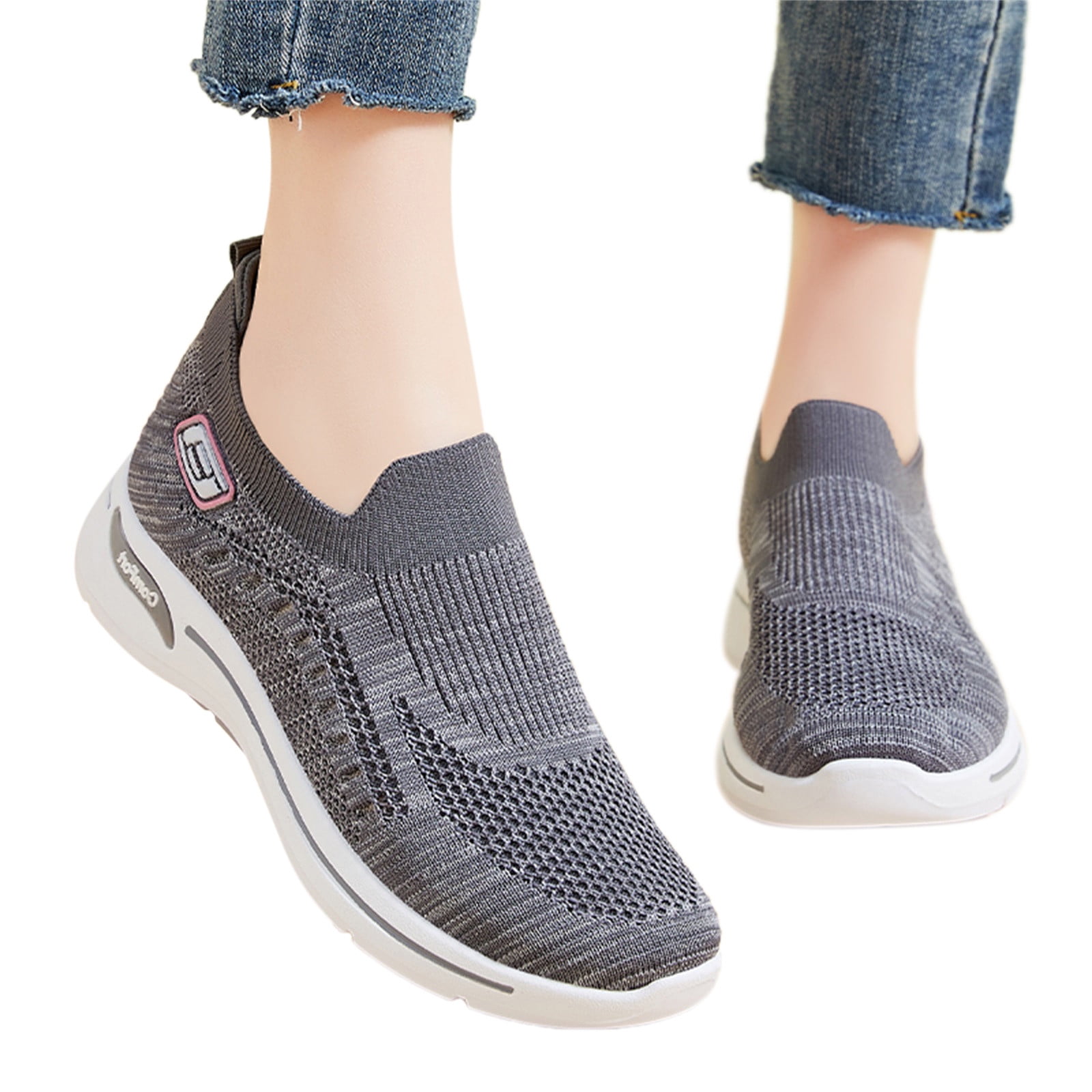 Haviture Skechers Burst Gris Skechers Men's Memory Foam Slip On Shoes
