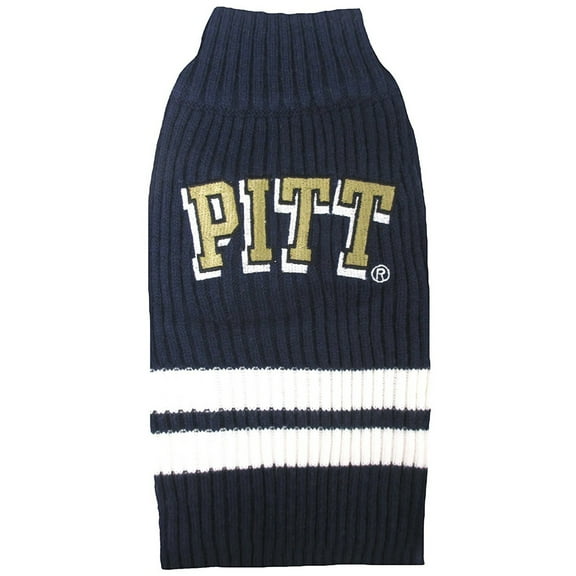 Pets First Collegiate Pittsburgh Panthers Pet Dog Sweater - Licensed 100% Warm Acrylic knitted. 44 College Teams, 4 sizes