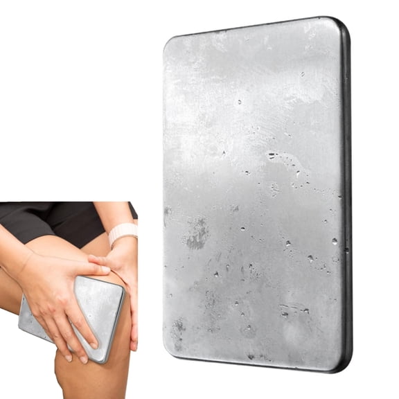 GIXUSIL Ice Packs for Lunch Boxes, 6.9 x4.6in Silver Stainless Steel Cooling Pack for Cooler, Quick Freeze Long-Lasting Reusable Ice Pack, Multi Use Cooler Accessories for Hiking, Camping and Fishing