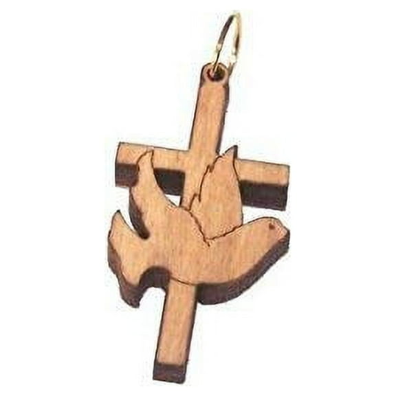 Holy Spirit Olive wood Dove Cross Laser(8cm or 3.15" long )