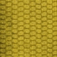 thumbnail image 1 of Ahgly Company Machine Washable Indoor Square Oriental Yellow Industrial Area Rugs, 7' Square, 1 of 4