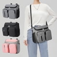 thumbnail image 1 of Bolsa organizadora universal para cochecito, tela 300D, capacidad de 8 kg, diseño de múltiples bolsillos, bolsa de hombro convertible, se adapta a la mayoría de los cochecitos, correas ajustables, 1 of 7