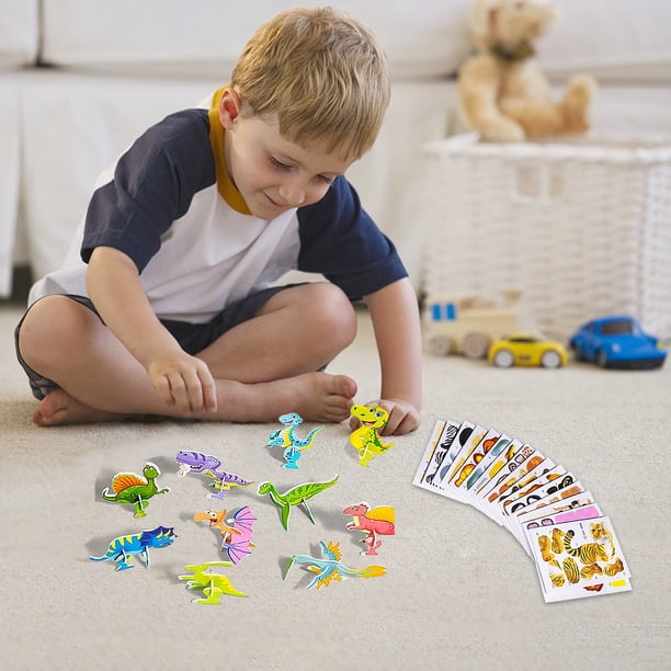 Rompecabezas tridimensionales Juguetes de bricolaje para niños Educación infantil temprana Juego de tarjetas de rompecabezas ensambladas de 25 piezas rompecabezas