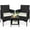 Black/White Sand, variant on Best Choice Products 3-Piece Outdoor Wicker Conversation Patio Bistro Set, w/ 2 Chairs, Table - Taupe/White Sand