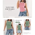 thumbnail image 4 of FreshPretty Crew Neck Tank Top for Women Sleeveless Ribbed Contrasting Slim Fitted Y2k Casual Basic Shirts Spring Summer Tops, 4 of 9