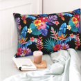 thumbnail image 4 of Fotbe Tropical Palm Leaves Funda de Almohada Decorativa Estilo Occidental, Lujo en Algodón, Fundas para Almohadas King, Cojín Estampado para Decoración del Hogar-16"x24", 4 of 6