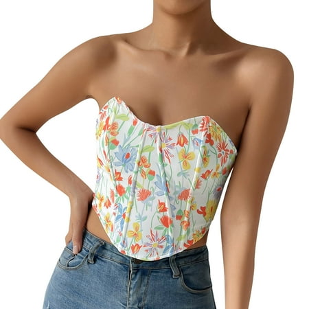 

NECHOLOGY Waist Trainer for plus Size Women 4x Women Lace Bra Strapless Satin Tube Top Crop Strong Lift Wear Womens Underwear White Small