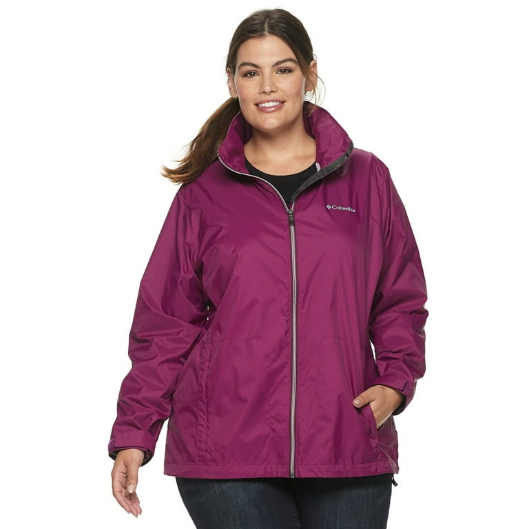 Plus Size Columbia Switchback III Hooded Packable Jacket Dark