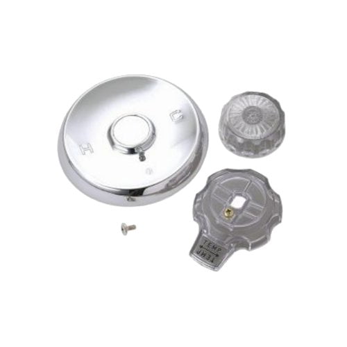 Mixet Chrome and Clear Double Handle Faucet Trim Kit