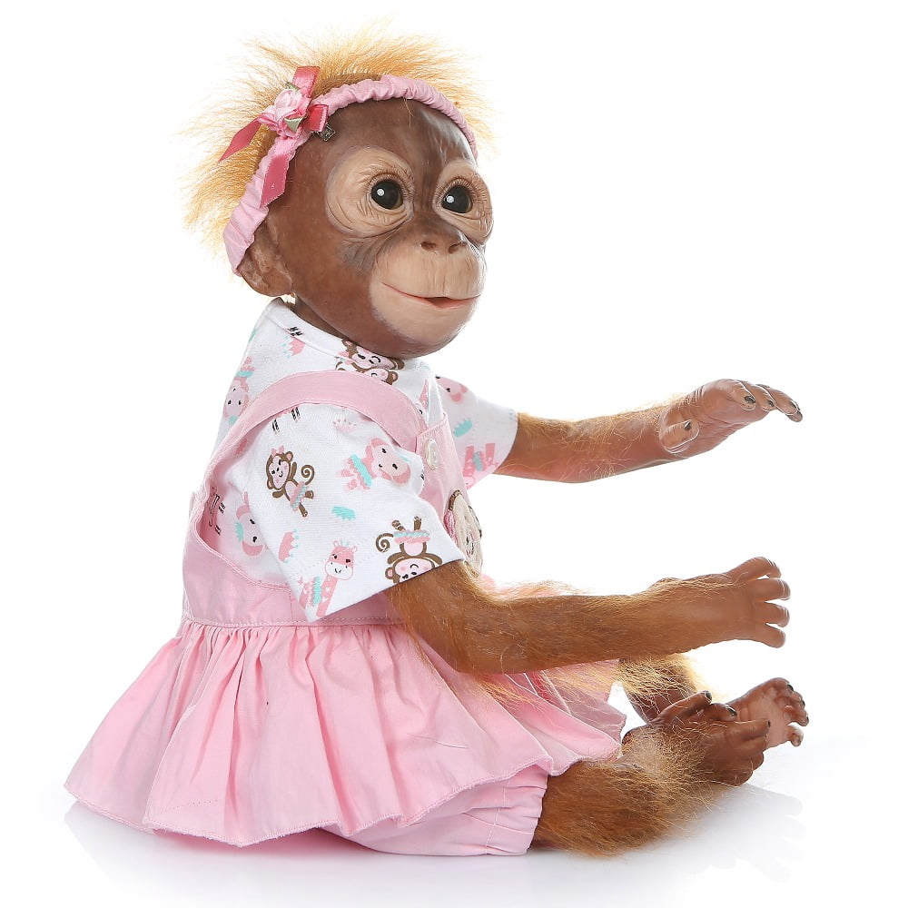 Novocreation 20 inch 50cm Handmade Reborn Monkey Soft Silicone Vinyl Flexible Collectible doll