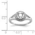 thumbnail image 5 of Sterling Silver Rhodium-plated Diam. & White Topaz Ring QBR11APR, 5 of 6