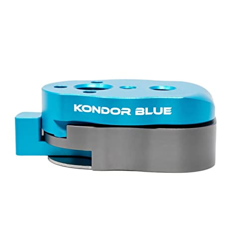 KONDOR BLUE Mini Quick Release Plate for Camera Tripod, Gimbal, Video Monitor, Magic Arm, Flash Bracket, Stabilizer | Camera Quick Release Anti-Twist Arri 3/8" Mount and 1/4" Threads (Space Gray)