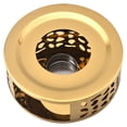 thumbnail image 3 of Calentador de tetera redondo de acero inoxidable con base calefactora y portavelas., 3 of 8