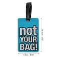 thumbnail image 2 of Unique Bargains 1 Pc NOT Pattern Luggage Tag for Travelling Blue, 2 of 4