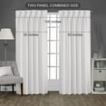 thumbnail image 2 of Kotton Culture Pinch Pleated Semi Blackout Curtains for Traverse Rod Room Darkening Thermal Insulated Window Curtains for Sliding Door, Patio Door, Room Divider W(50"+50") L108 (2 Panels, White), 2 of 8