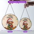 thumbnail image 5 of Merry Christmas Santa Vizsla Scarf Twinkling Lights Xmas Holiday Stained Glass Suncatcher Vizslas Dog Lover Gifts Idea Window Hanging Sign Decor - 00022, 5 of 5