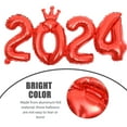 thumbnail image 3 of WASHWEPE 1 Ensemble de Décorations de Festival Ballons 2024 Ballons Chiffres Rouges pour Cérémonie de Remise des Diplômes, 3 of 8