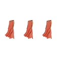 thumbnail image 4 of yingyy 1/2/3/5 Robe d'Été Sans Manches Col Rond Style Boho Vintage Jupe Plage Couleur Unie Long Caftan Décontracté Usage Quotidien Orange/TG 3 Pcs, 4 of 6