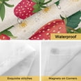 thumbnail image 4 of No Hook Shower Curtain with Snap in Liner, Strawberry Summer Flower Seamless Waterproof Bath Curtain Double Layers with See Through Top Window, Farm Fruit Retro Linen Hotel Shower Curtains 36x72in, 4 of 9