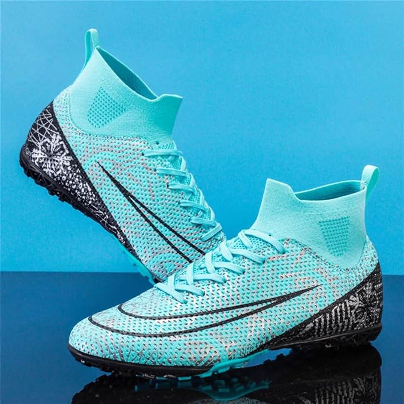 Youth turf soccer shoes mens women high top football boots indoor athletic  ankle shoes spikes indoor soccer cleats AG - Walmart.com