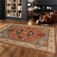 thumbnail image 4 of Pasargad Home Serapi 10' X 14' Hand-Knotted Wool Rust/Ivory Rug - All Ages, Indoors, 4 of 4
