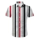 thumbnail image 3 of Camisas Oversize Hombre Camisa de Hombre Camisa de Manga Corta con Botones Camisa Informal con Estampado de Playa de Verano a para Hombre Top (Light Blue, M), 3 of 5