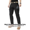 thumbnail image 4 of LEDUNTINO Lightweight Work Cargo Pants Hiking Pants For Men Tactical Pants Water-Resistant Quick-Drying Outdoor Apparel Black 36, 4 of 8
