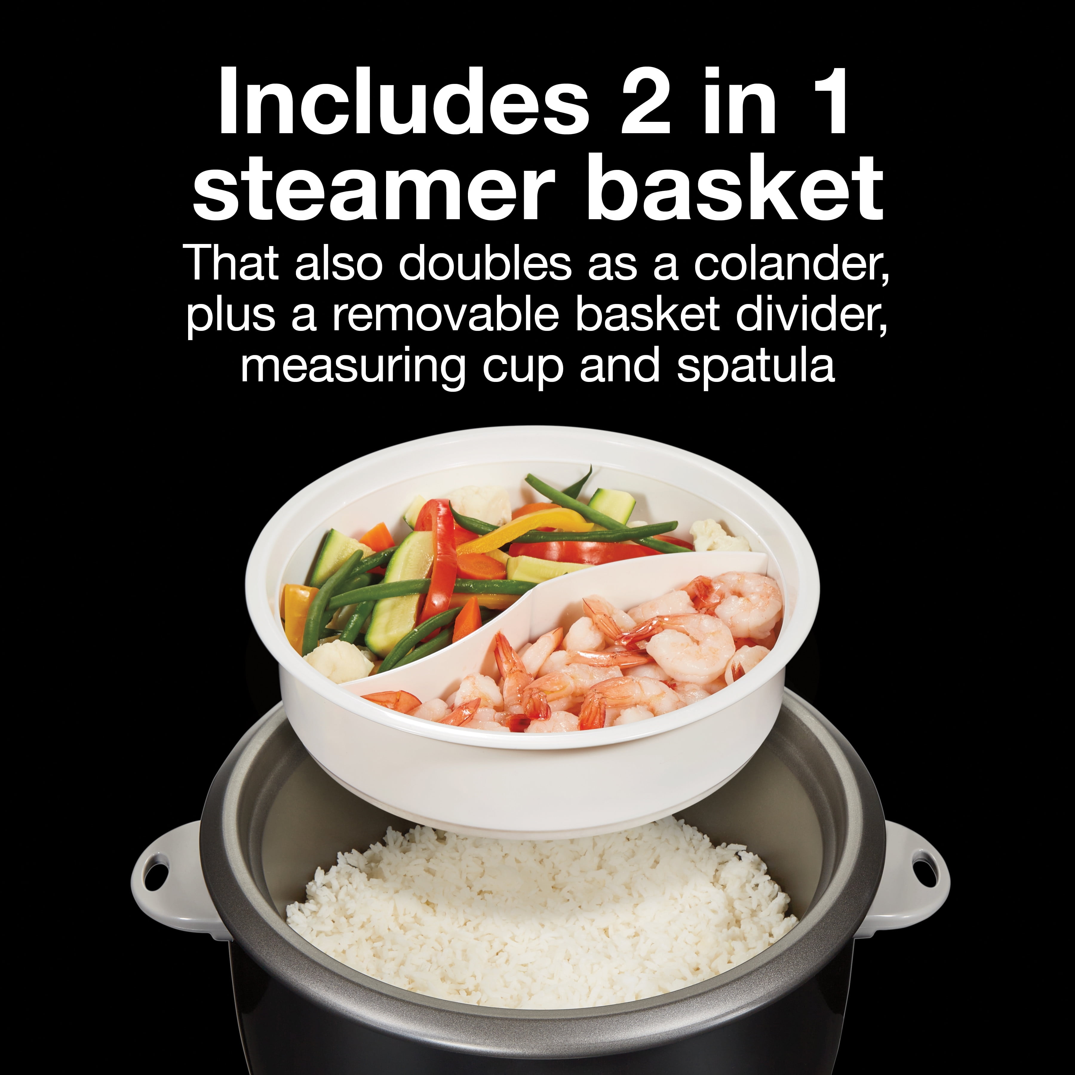 Proctor Silex 30 Cup Rice Cooker & Steamer, Extra-Large Capacity, Includes Accessories, Black & Silver, 37555 Proctor Silex 30 Cup Rice Cooker & Steamer, Extra-Large Capacity, Includes Accessories, Black & Silver, 37555