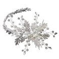 thumbnail image 1 of Floral Headband Women Wedding Bridal Accessory Rhinestone Artificial Pearl Hair Band Circular Elegant 1Pcs, 1 of 1