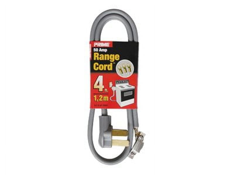 Prime RD628104 4' 6/2 & 8/1 SRDT Gray 50 Amp Range Cord