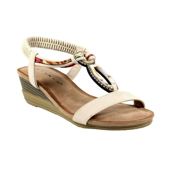 Lunar Womens Genoa Wedge Sandals