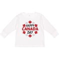 thumbnail image 3 of Inktastic Happy Canada Day- maple leaf circle Boys or Girls Long Sleeve Toddler T-Shirt, 3 of 5