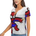 thumbnail image 2 of Spider-Man Women's Sexy Deep V-Neck Short Sleeve T-Shirt, 2 of 7
