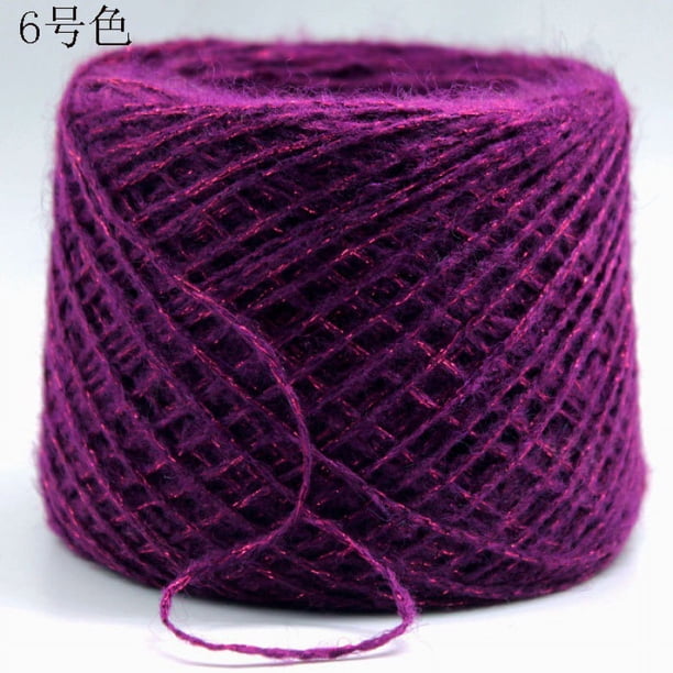 Zhuge Hilo suave y brillante de 50 g: hilo multicolor para tejer, tejer a máquina, hilo de paisajes, hilo multicolor para tejer, hilo para crochet, negro, rosa y rojo