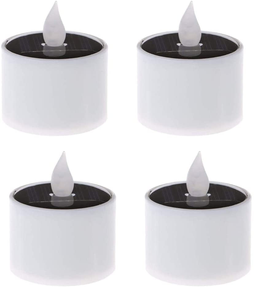 12pcs Solar Powered LED Candles Flameless Electronic Waterproof Tea Lights-Lamp 