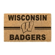 Team Coir Doormat Team Logo Wisconsin Badgers